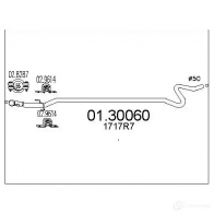 Выхлопная труба глушителя MTS 8033464012120 1695412 Z026I MW 0130060