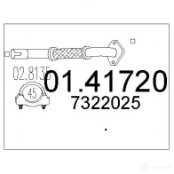 Выхлопная труба глушителя MTS 0141720 Ford Scorpio ZY 5LOD 8033464014407