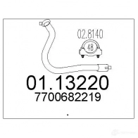 Выхлопная труба глушителя MTS 1694431 0113220 O75A NE 8033464003845