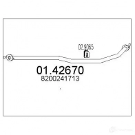 Выхлопная труба глушителя MTS 1695815 0 K6B9 0142670 8033464015251