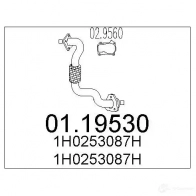 Выхлопная труба глушителя MTS Seat Ibiza (6K1) 2 Хэтчбек 1.9 TD 75 л.с. 1993 – 1996 00SZE 2H 8033464009304 0119530