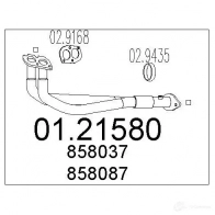 Выхлопная труба глушителя MTS 8033464011253 0121580 Opel Astra (F) 1 Универсал 1.8 i 16V (F08. C05) 125 л.с. 1993 – 1998 X2 YZ2