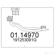 Выхлопная труба глушителя MTS 1694589 0114970 19N07I I 8033464005511