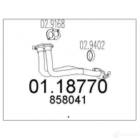 Выхлопная труба глушителя MTS 0118770 8033464008789 ZU5DL 1 Opel Corsa (B) 2 Хэтчбек 1.6 GSI 16V (F08) 109 л.с. 1993 – 2000