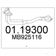 Выхлопная труба глушителя MTS 8033464009144 Mitsubishi Space Wagon 3 (N3, N4) 1991 – 2000 0119300 2C9TR8 B