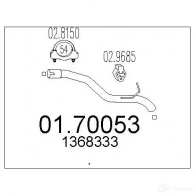 Выхлопная труба глушителя MTS 0170053 Ford Focus 2 Седан 2.0 145 л.с. 2005 – 2011 8033464448929 WQN EWIF