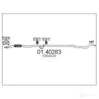 Выхлопная труба глушителя MTS Z33J B 8033464898427 Opel Meriva (A) 1 Минивэн 0140283