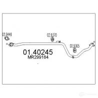 Выхлопная труба глушителя MTS Mitsubishi Lancer 7 (CB, CD, CC) 1993 – 1996 0140245 8033464452636 4U5 7JZ