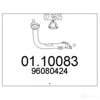 Выхлопная труба глушителя MTS EQG TL 1693962 0110083 8033464434649