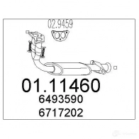 Выхлопная труба глушителя MTS 0111460 8033464002268 S 3PW0 Ford Escort 7 (FA, GAL, ABL) Хэтчбек 1.8 Endura D 60 л.с. 1995 – 1996