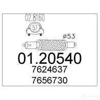 Гофра глушителя MTS 8033464010300 T E39C3 0120540 1695154