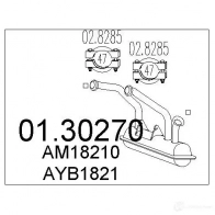 Передний глушитель MTS 0130270 8033464012236 9Z3 GYDH 1695421