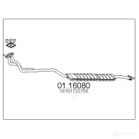 Передний глушитель MTS 0116080 Bmw 3 (E36) 3 Универсал 1.6 316 i 102 л.с. 1996 – 1999 SLLE VBX 8033464006587