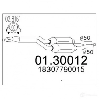 Передний глушитель MTS 0130012 Bmw 3 (E46) 4 Универсал 3.0 330 d 204 л.с. 2003 – 2005 A3IF RA 8033464011949