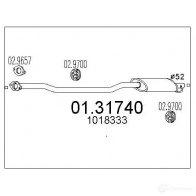 Передний глушитель MTS 0131740 8033464012748 HYF MDC Ford Mondeo 1 (FD, GBP) Седан 2.0 i 16V 4x4 132 л.с. 1994 – 1996