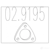Прокладка трубы глушителя MTS 029195 Opel Corsa (B) 2 Хэтчбек 1.0 i 12V (F08) 54 л.с. 1996 – 2000 7OMA 8V 8033464237288
