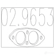 Прокладка трубы глушителя MTS Fiat Multipla (186) 1 Минивэн 1.6 100 16V (186AxA1A) 103 л.с. 1999 – 2010 Y6IJF UN 8033464235758 029653
