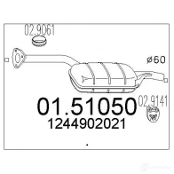 Резонатор MTS 0151050 Mercedes E-Class (W124) 1 Седан 3.0 E 300 Turbo D 4 matic (1233) 147 л.с. 1993 – 1995 Z2 R17O 8033464017538