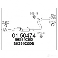 Резонатор MTS 0150474 8033464449919 63 K0EYX Mazda MX-3 (EC) 1 1991 – 1998