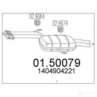 Резонатор MTS GEZV40 K 8033464016180 Mercedes S-Class (W140) 3 Седан 5.0 S 500 (140.050. 140.051) 320 л.с. 1993 – 1998 0150079