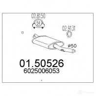 Резонатор MTS 8033464452933 0150526 LYV7 Z Renault Espace (JS63) 2 Минивэн 2.2 (J/S637. J63G) 108 л.с. 1991 – 1996