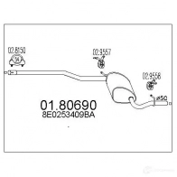 Резонатор MTS 0180690 8033464041083 1MDG A Audi A4 (B6) 2 Седан 1.9 Tdi 101 л.с. 2001 – 2004