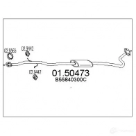 Резонатор MTS Mazda Demio (DW) 1 Хэтчбек 1.5 16V 75 л.с. 2000 – 2003 0150473 FFQV2 7 8033464449896