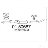 Резонатор MTS Renault Kangoo (FC) 1 Фургон 1.5 dCi (FC1G) 84 л.с. 2005 – 2024 0150667 M6UP4S M 8033464898878