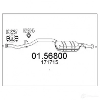 Резонатор MTS 0156800 Peugeot 405 2 (4B) Седан 2.0 T 16 x4 196 л.с. 1992 – 1995 N3WI YE 8033464023249