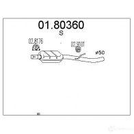 Резонатор MTS Mercedes C-Class (W202) 1 Седан 1.8 C 180 (2018) 122 л.с. 1993 – 2000 8033464040758 LKY 76U0 0180360