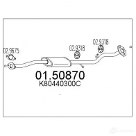 Резонатор MTS 0150870 KEKNG1 5 8033464017354 Mazda MX-3 (EC) 1 Купе 1.8 i V6 135 л.с. 1996 – 1997