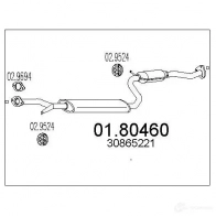 Резонатор MTS Volvo V40 0180460 N 8Y9MUO 8033464040857