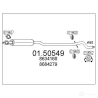 Резонатор MTS Volvo S60 1 (384) Седан 2.3 T5 250 л.с. 2000 – 2010 FDWZ 2 0150549 8033464454975