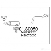 Резонатор MTS Suzuki Swift (HT, SF) 1 1991 – 2004 4T K1R 0180050 8033464040444