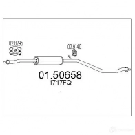 Резонатор MTS LUH XZY Peugeot 206 1 (2X) 1998 – 2010 8033464898502 0150658