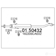 Резонатор MTS 0150432 2NS 3V 8033464447106 Honda CR-V 2 (RD) Кроссовер