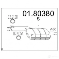 Резонатор MTS 8033464040772 Mercedes E-Class (W210) 2 1996 – 2002 0G8 KW2 0180380