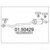 Резонатор MTS 0150429 8033464446994 Honda Civic 7 (EU, EP, EV) Хэтчбек 1.7 CTDi 100 л.с. 2002 – 2005 KFZZ5 TJ