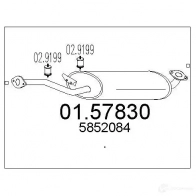 Резонатор MTS 0157830 Opel Frontera (B) 2 Кроссовер 2.2 DTI (6BZC) 116 л.с. 1998 – 2002 8033464024260 VJ3QM V