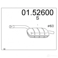 Резонатор MTS Mercedes E-Class (W210) 2 Седан 3.0 E 300 D (220) 136 л.с. 1995 – 1997 JDU 3FO 0152600 8033464019068