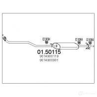 Резонатор MTS 8033464016531 4 HW0XA 0150115 Mercedes Sprinter (903) 1 Автобус 2.3 308 D (9071. 9072. 9073) 82 л.с. 1997 – 2000