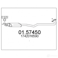 Резонатор MTS A W4PG 8033464023881 Toyota Corolla (E100) 7 Седан 1.6 (AE101) 115 л.с. 1992 – 1997 0157450