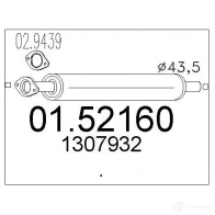Резонатор MTS 8033464018634 0152160 46 QTAGW Volvo C30 1 (533) Хэтчбек 1.6 100 л.с. 2006 – 2012