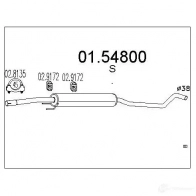 Резонатор MTS 0154800 Opel Corsa (C) 3 Хэтчбек 1.0 (F08. F68) 60 л.с. 2003 – 2009 8033464021269 FV9 N9A