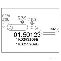 Резонатор MTS M26 ZO7Y 0150123 Audi A3 (8P) 2 2003 – 2012 8033464190750