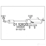 Резонатор MTS 8033464019082 0152620 CYE PBL Opel Frontera (A) 1 1991 – 1998