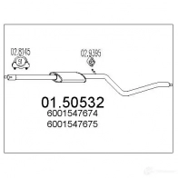 Резонатор MTS CIJF2 LB Renault Logan (LS) 1 Седан 8033464453244 0150532