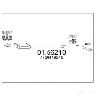 Резонатор MTS TSB FY88 0156210 Renault Clio (BB, CB) 2 Хэтчбек 1.6 (B/CB0D) 90 л.с. 1998 – 2005 8033464022655