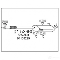 Резонатор MTS 0153960 Opel Frontera (A) 1 1991 – 1998 T7 CKD 8033464020422