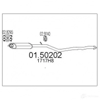 Резонатор MTS Peugeot 206 1 (2X) 1998 – 2010 0150202 8033464309398 J9VS KZL